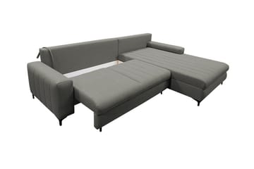 Talby 3-seter Høyre Sovesofa 135x255 cm med Oppbevaring i Stoff - Gul - Møbler - Sofaer - Sovesofaer