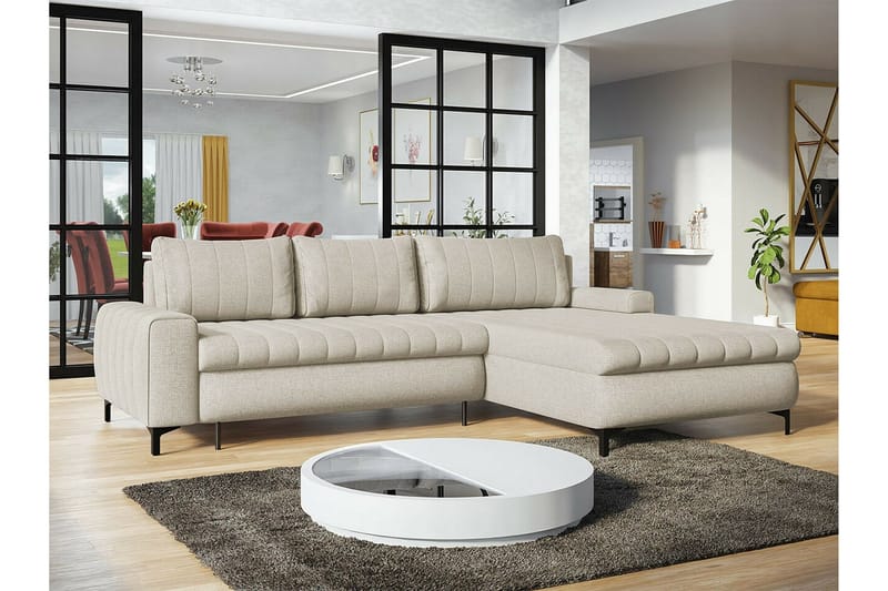 Talby 3-seters Hjørnesovesofa - Beige - Møbler - Sofaer - Sovesofaer