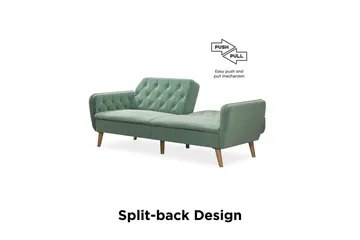 TallulaH 2-seters Sovesofa Fløyel/Lysegrønn - Novogratz - Møbler - Sofaer - Sovesofaer