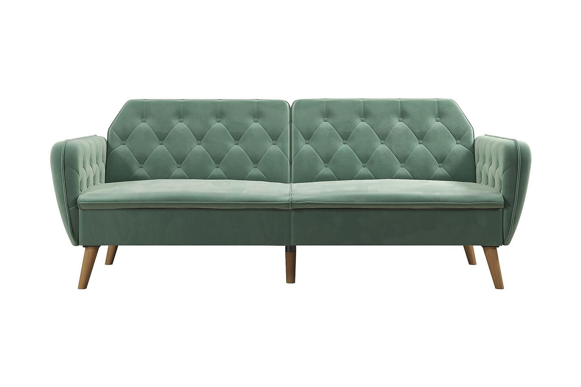 TallulaH 2-seters Sovesofa Fløyel/Lysegrønn - Novogratz - Møbler - Sofaer - Sovesofaer