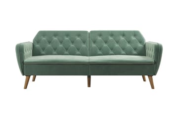TallulaH 2-seters Sovesofa Fløyel/Lysegrønn - Novogratz - Møbler - Sofaer - Sovesofaer