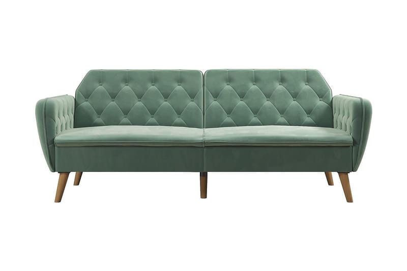 TallulaH 2-seters Sovesofa Fløyel/Lysegrønn - Novogratz - Sovesofaer - 2 seters sovesofa - Fløyel sofaer