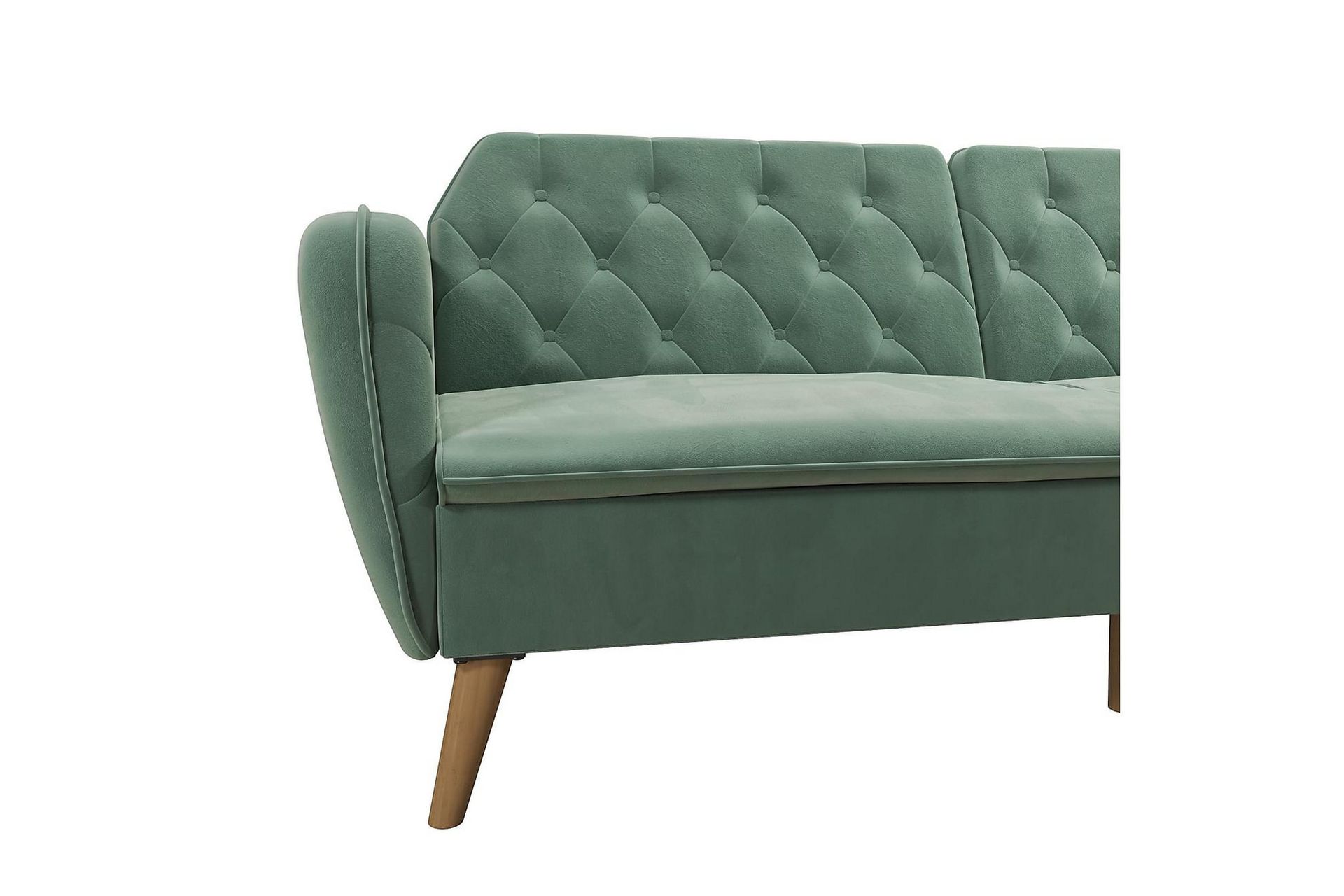 TallulaH 2-seters Sovesofa Fløyel/Lysegrønn - Novogratz - Møbler - Sofaer - Sovesofaer
