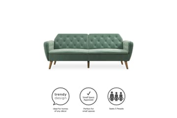 TallulaH 2-seters Sovesofa Fløyel/Lysegrønn - Novogratz - Møbler - Sofaer - Sovesofaer