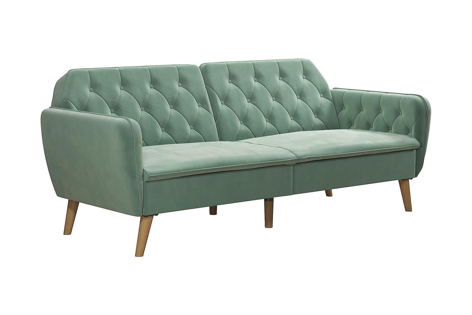 TallulaH 2-seters Sovesofa Fløyel/Lysegrønn - Novogratz - Møbler - Sofaer - Sovesofaer