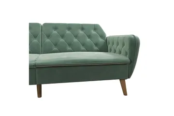 TallulaH 2-seters Sovesofa Fløyel/Lysegrønn - Novogratz - Møbler - Sofaer - Sovesofaer