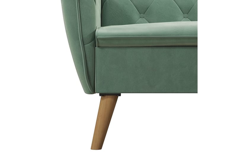 TallulaH 2-seters Sovesofa Fløyel/Lysegrønn - Novogratz - Møbler - Sofaer - Sovesofaer