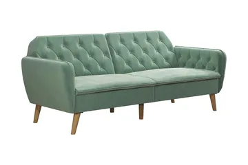 TallulaH 2-seters Sovesofa Fløyel/Lysegrønn - Novogratz - Møbler - Sofaer - Sovesofaer