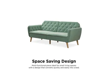 TallulaH 2-seters Sovesofa Fløyel/Lysegrønn - Novogratz - Møbler - Sofaer - Sovesofaer