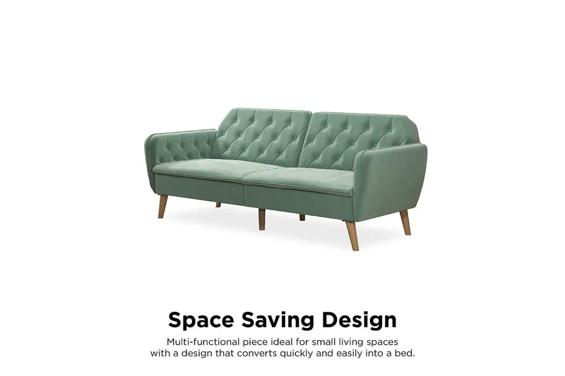 TallulaH 2-seters Sovesofa Fløyel/Lysegrønn - Novogratz - Møbler - Sofaer - Sovesofaer