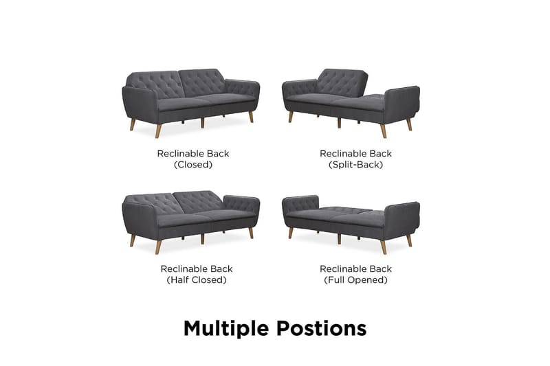 TallulaH 2-seters Sovesofa Grå - Novogratz - Møbler - Sofaer - Sovesofaer