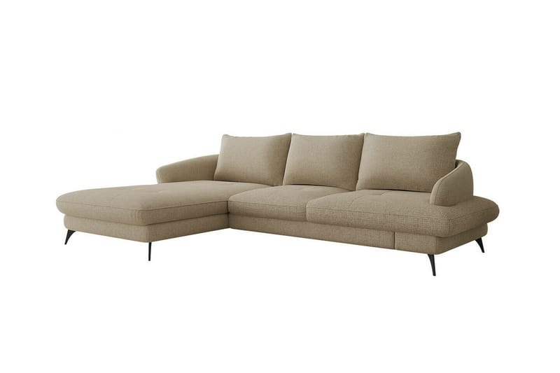 Telford 3-seters Hjørnesovesofa - Beige Krem - Møbler - Sofaer - Sovesofaer
