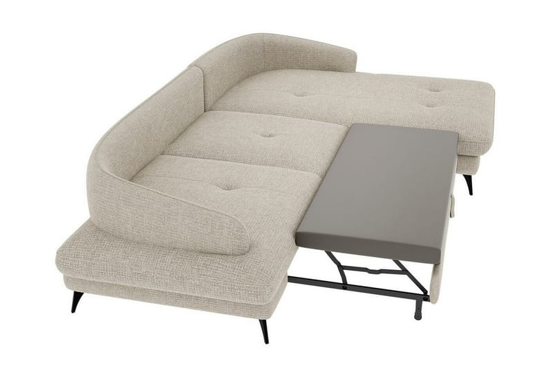 Telford 3-seters Hjørnesovesofa - Beige Krem - Møbler - Sofaer - Sovesofaer
