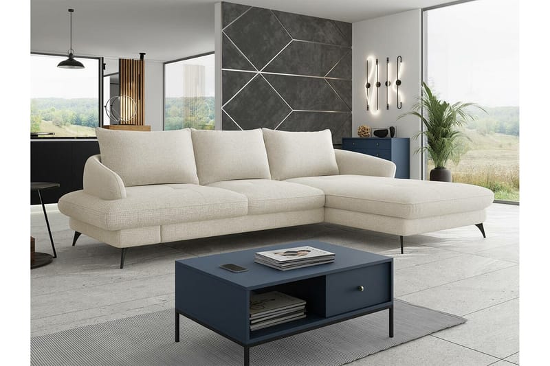 Telford 3-seters Hjørnesovesofa - Beige - Møbler - Sofaer - Sovesofaer