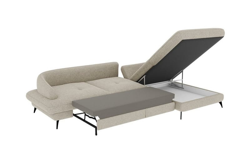Telford 3-seters Hjørnesovesofa - Beige - Møbler - Sofaer - Sovesofaer