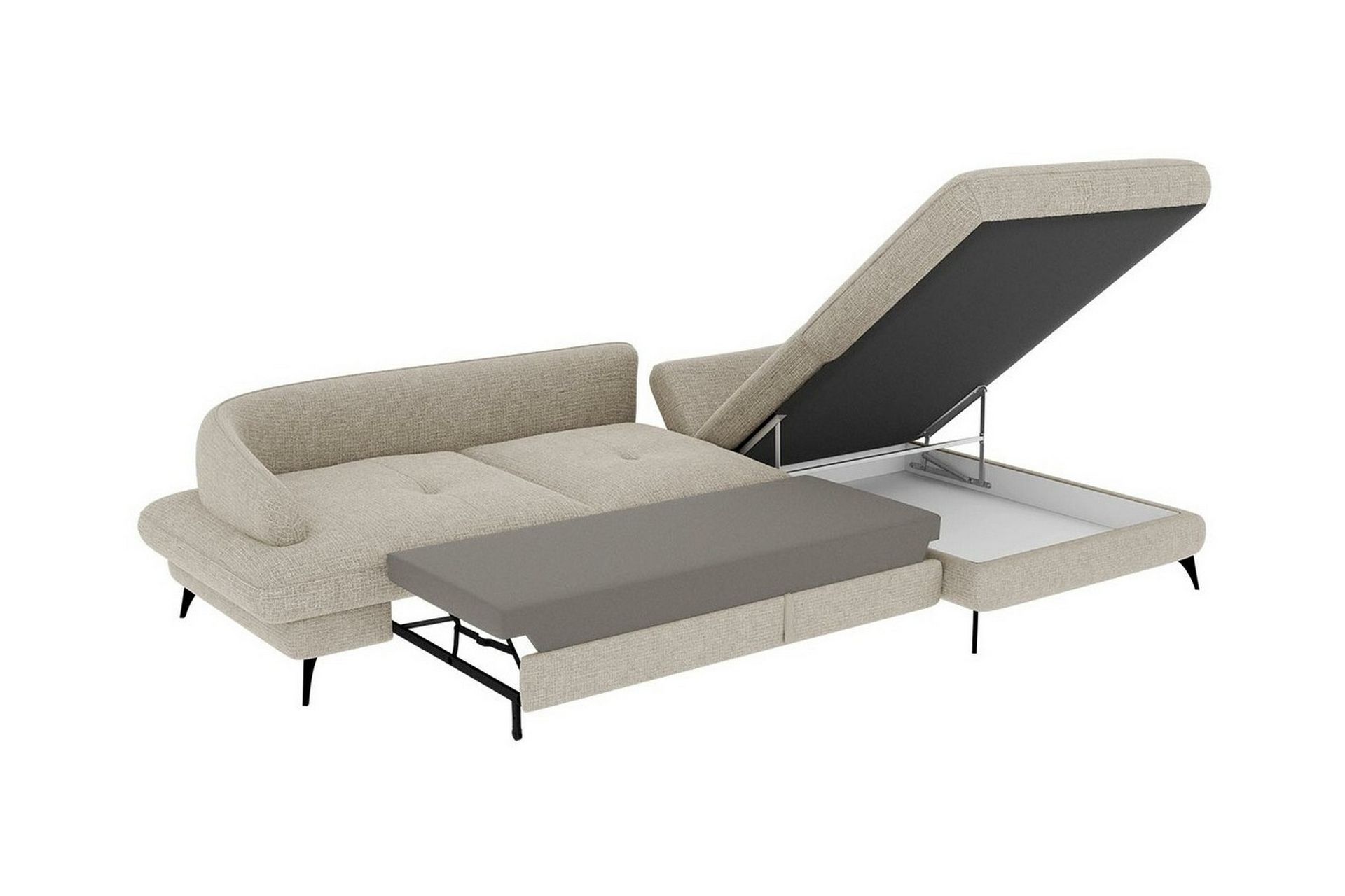 Telford 3-seters Hjørnesovesofa - Beige - Møbler - Sofaer - Sovesofaer