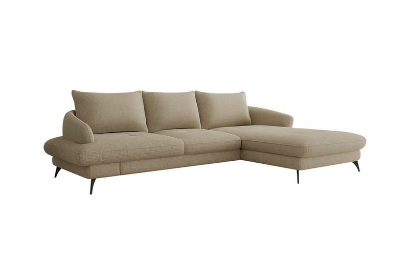 Telford 3-seters Hjørnesovesofa - Beige - Sovesofaer - Hjørnesovesofa