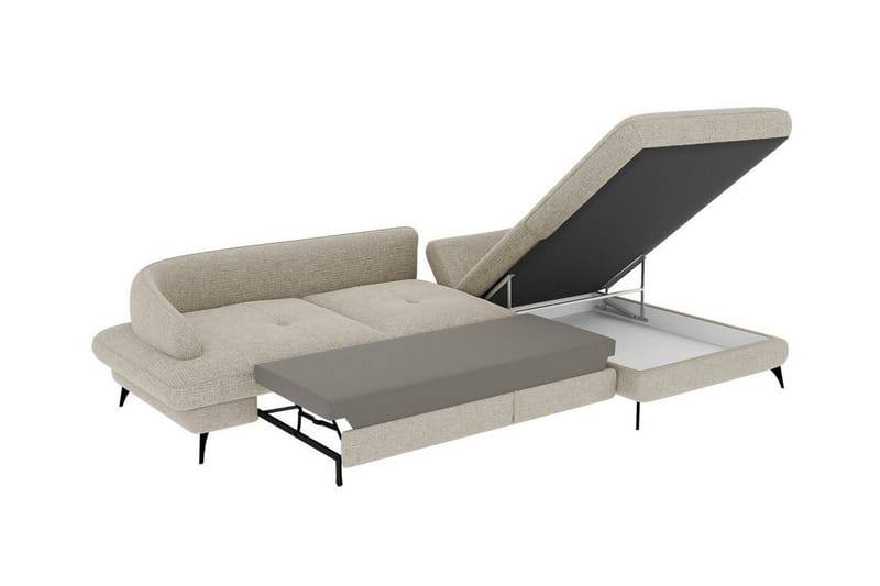 Telford 3-seters Hjørnesovesofa - Beige - Møbler - Sofaer - Sovesofaer