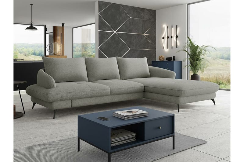 Telford 3-seters Hjørnesovesofa - Lysegrå - Møbler - Sofaer - Sovesofaer