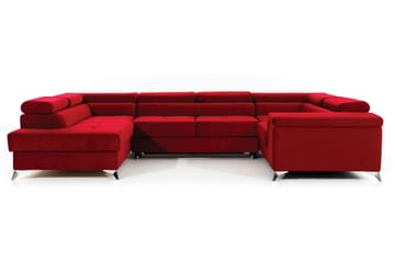 Theriago Hjørnesovesofa med Divan Venstre - Rød - Møbler - Sofaer - Sovesofaer