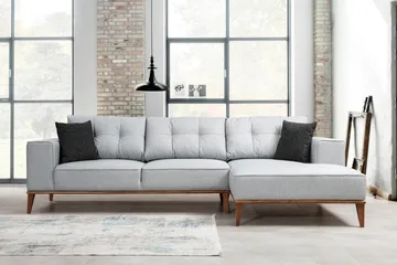 Thrill Sovesofa med Divan Høyre - Grå - Møbler - Sofaer - Sovesofaer