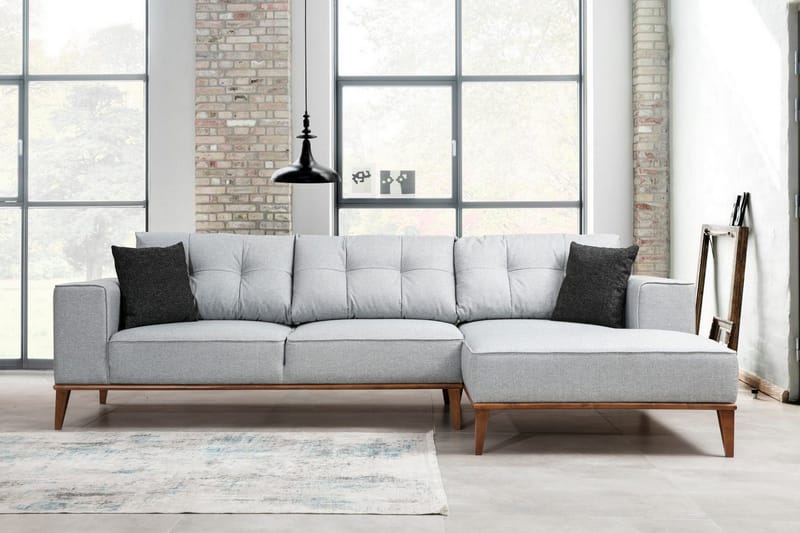 Thrill Sovesofa med Divan Høyre - Grå - Møbler - Sofaer - Sovesofaer