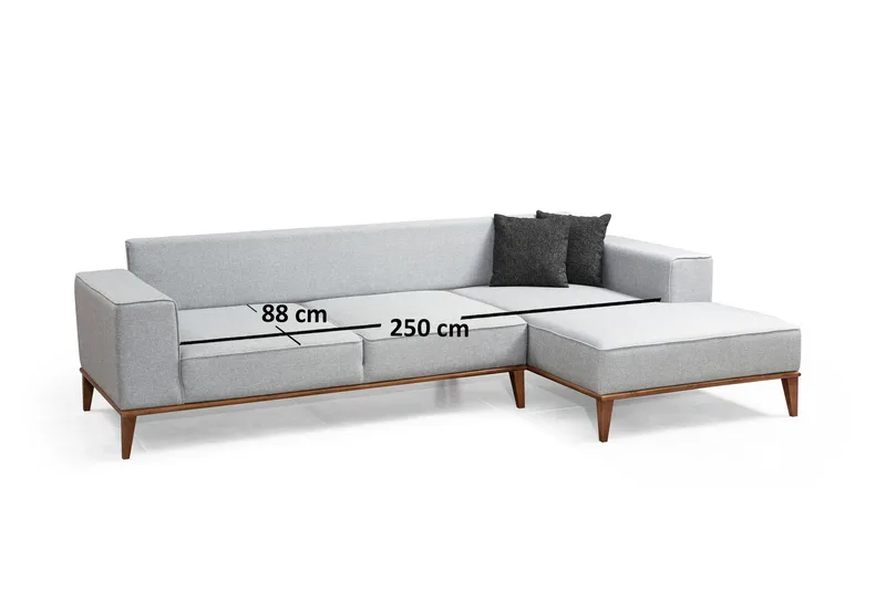 Thrill Sovesofa med Divan Høyre - Grå - Møbler - Sofaer - Sovesofaer