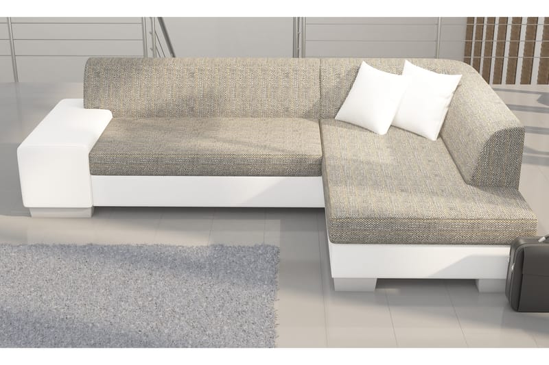 Tietaz Sovesofa med Divan - Grå/Svart - Møbler - Sofaer - Sovesofaer