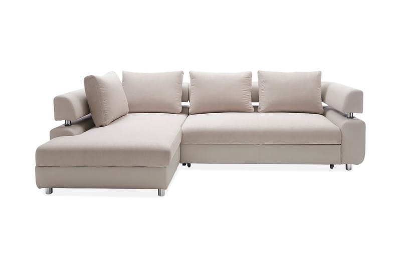 Tiffany L-Sovesofa Venstre - Beige - Sovesofaer - Sovesofa divan - Skinnsofaer - Fløyel sofaer