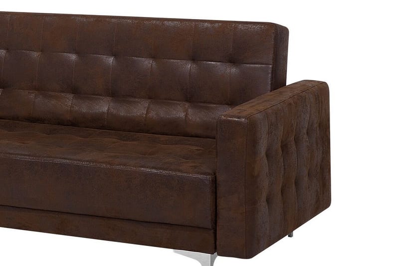 Toomey Hjørnesovesofa Large Høyre Kunstlær - Brun - Møbler - Sofaer - Sovesofaer
