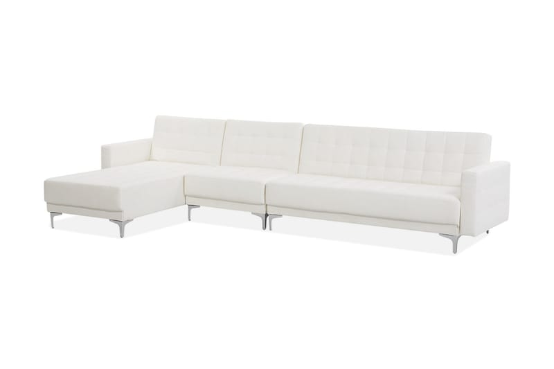 Toomey Hjørnesovesofa Large Høyre Kunstlær - Hvit - Møbler - Sofaer - Sovesofaer