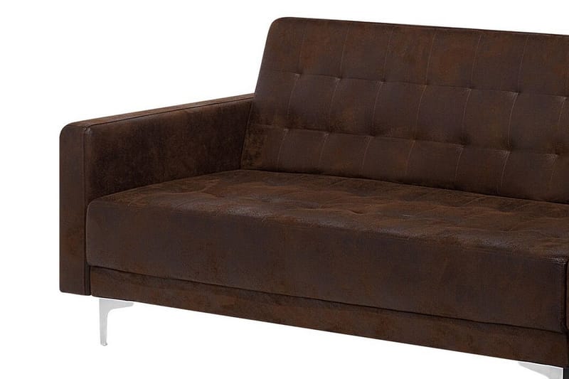 Toomey Hjørnesovesofa Large Venstre Kunstlær - Brun - Møbler - Sofaer - Sovesofaer