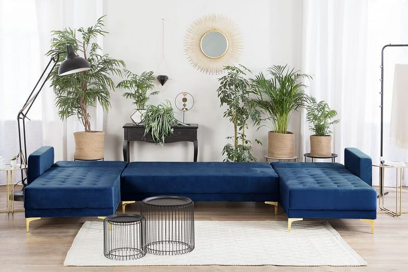Toomey Sovesofa med Divan - Blå - Møbler - Sofaer - Sovesofaer