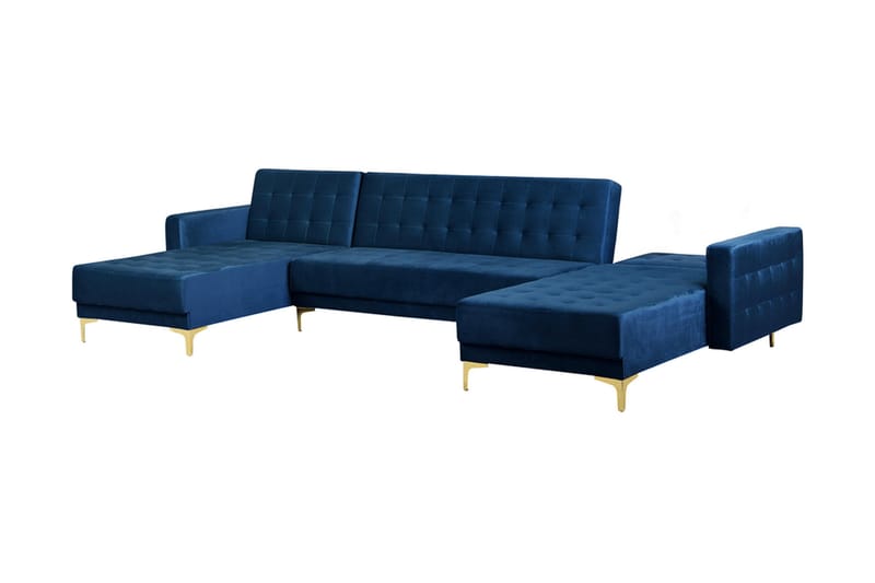 Toomey Sovesofa med Divan - Blå - Sovesofaer - U sovesofa - Sovesofa divan