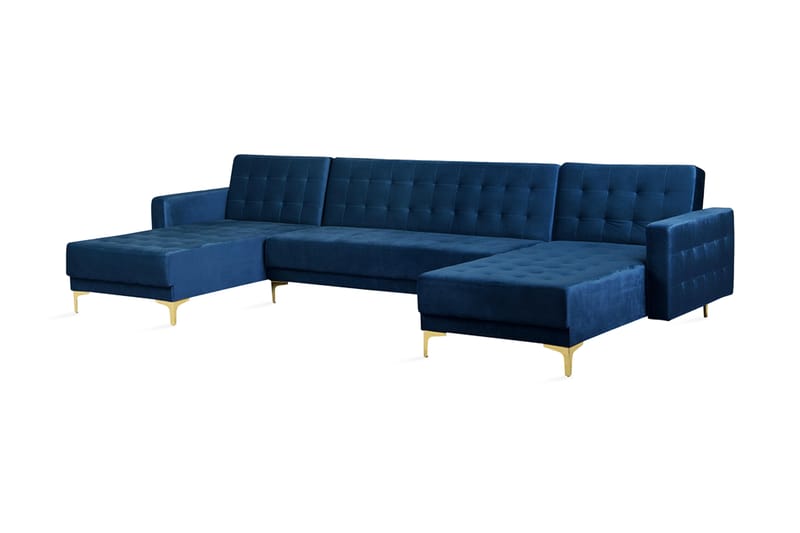 Toomey Sovesofa med Divan - Blå - Sovesofaer - U sovesofa - Sovesofa divan