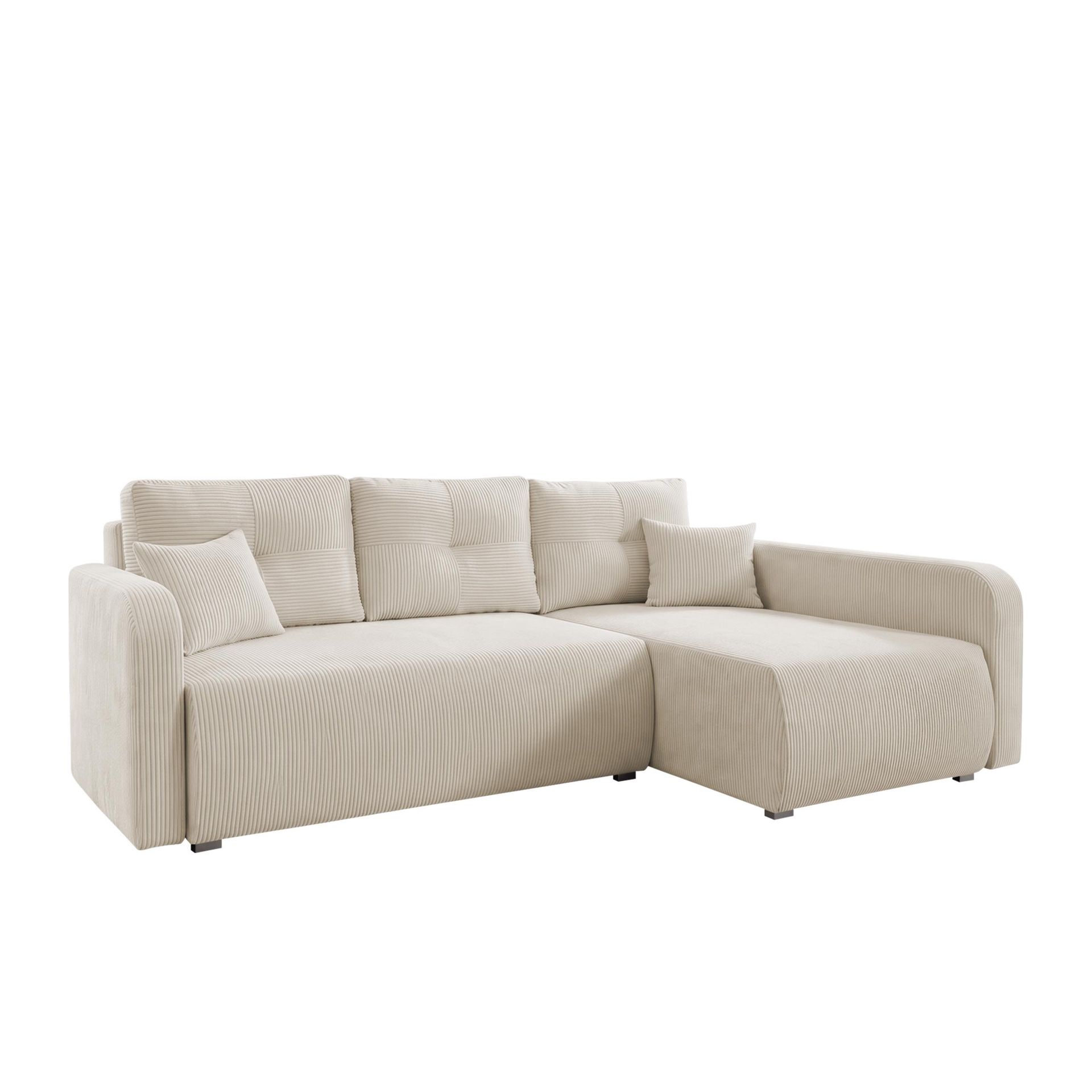 Toren sovesofa med oppbevaring og divan høyre - Beige