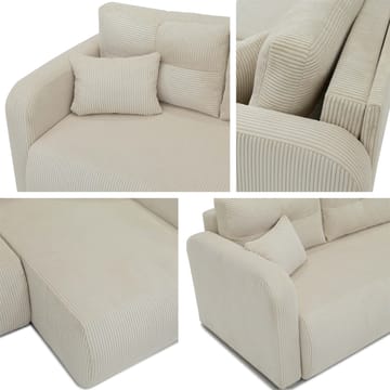 Toren sovesofa med oppbevaring og divan høyre - Grå - Møbler - Sofaer - Sovesofaer