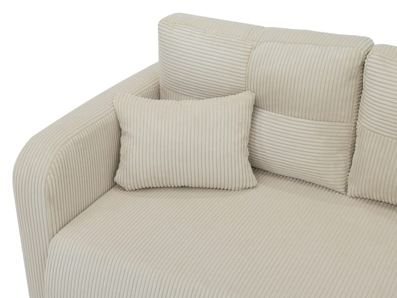 Toren sovesofa med oppbevaring og divan høyre - Lysegrå - Møbler - Sofaer - Sovesofaer