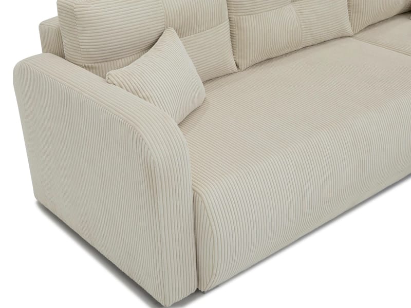 Toren sovesofa med oppbevaring og divan venstre - Beige - Møbler - Sofaer - Sovesofaer