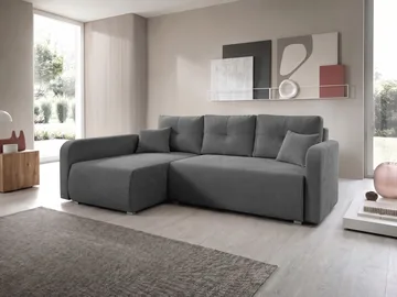 Toren sovesofa med oppbevaring og divan venstre - Grå - Møbler - Sofaer - Sovesofaer
