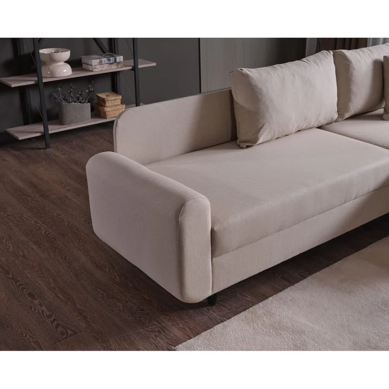 Torlan 3-seters Hjørnesovesofa - Beige - Møbler - Sofaer - Sovesofaer