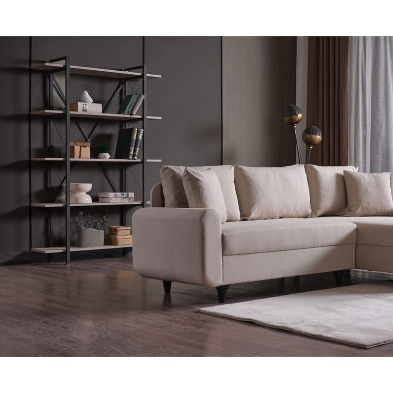 Torlan 3-seters Hjørnesovesofa - Beige - Møbler - Sofaer - Sovesofaer