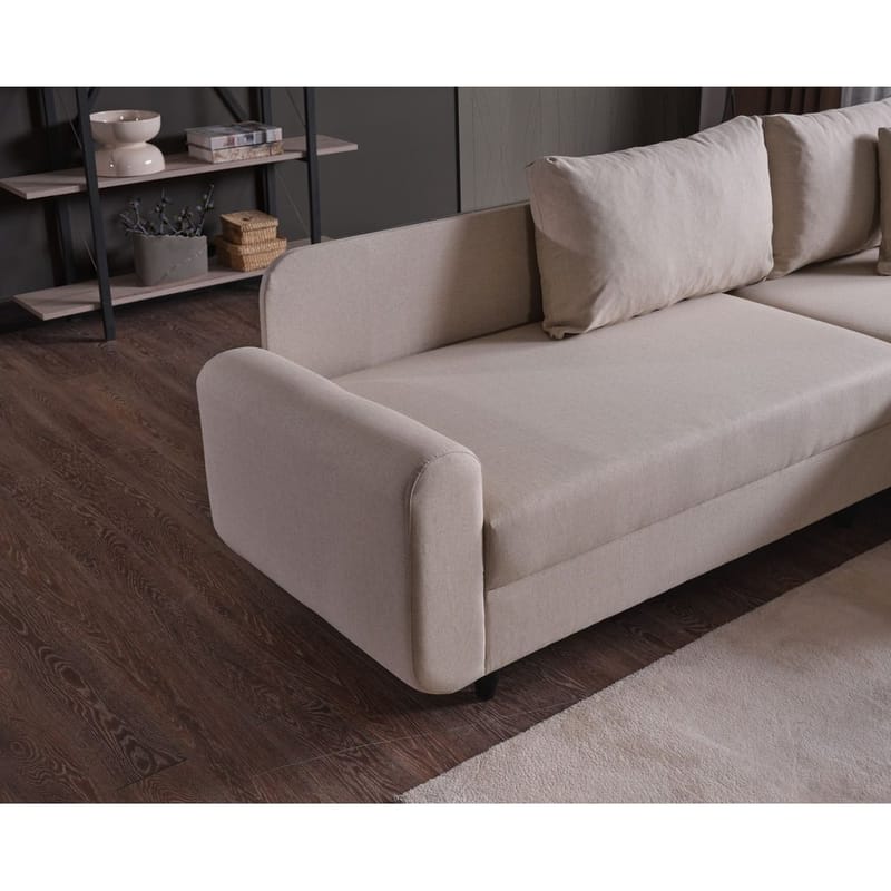 Torlan 3-seters Hjørnesovesofa - Beige - Møbler - Sofaer - Sovesofaer