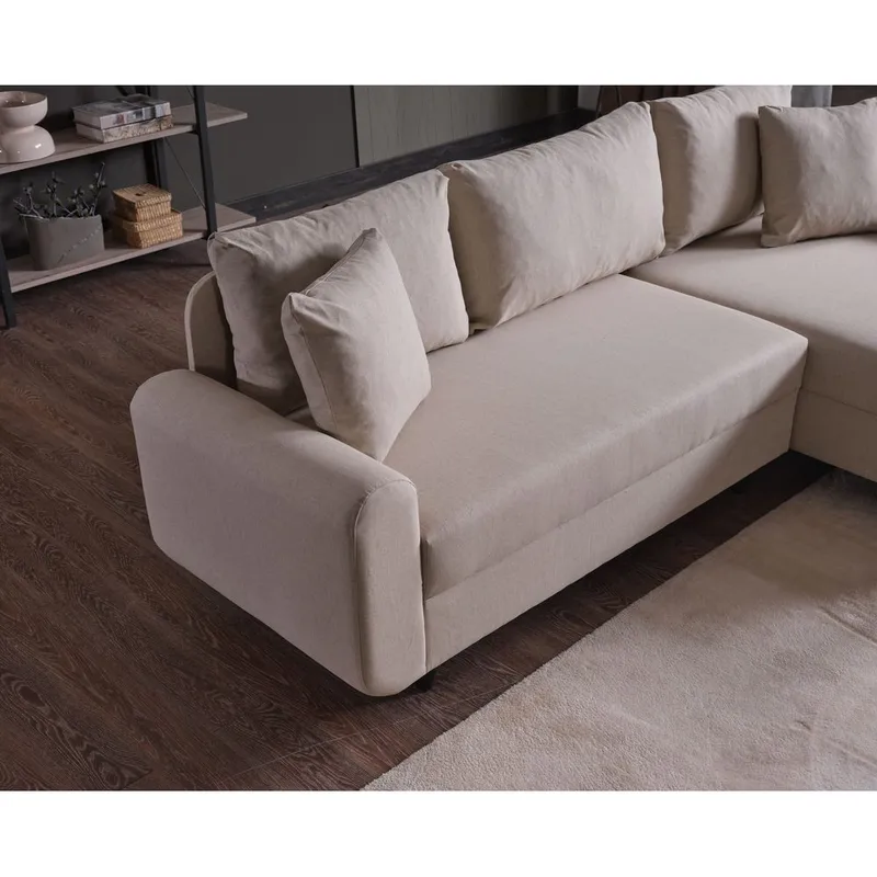 Torlan 3-seters Hjørnesovesofa - Beige - Møbler - Sofaer - Sovesofaer