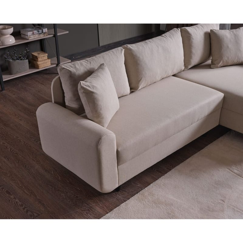 Torlan 3-seters Hjørnesovesofa - Beige - Møbler - Sofaer - Sovesofaer