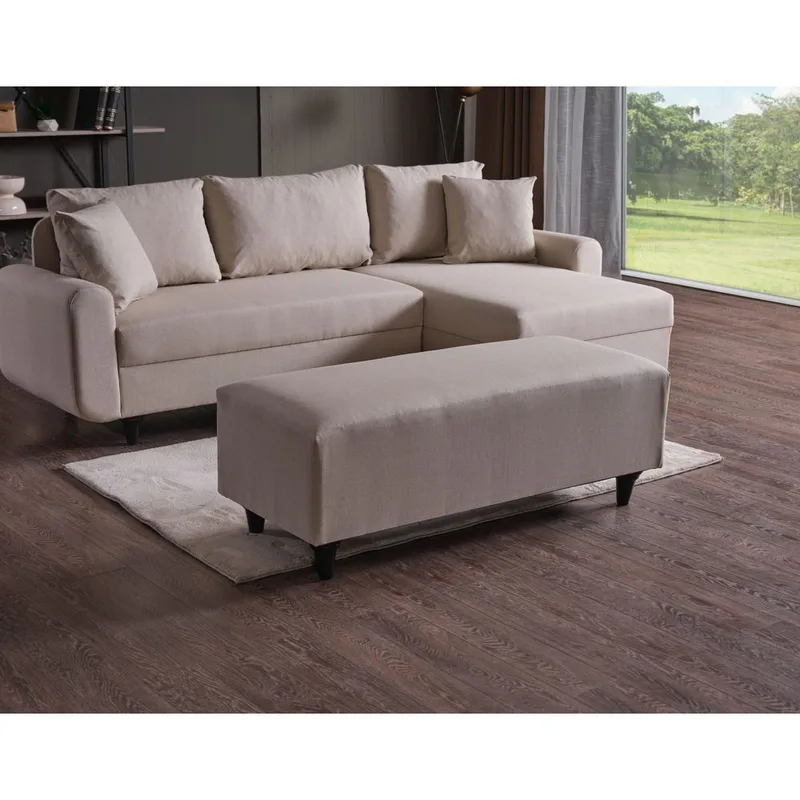 Torlan 3-seters Hjørnesovesofa - Beige - Møbler - Sofaer - Sovesofaer