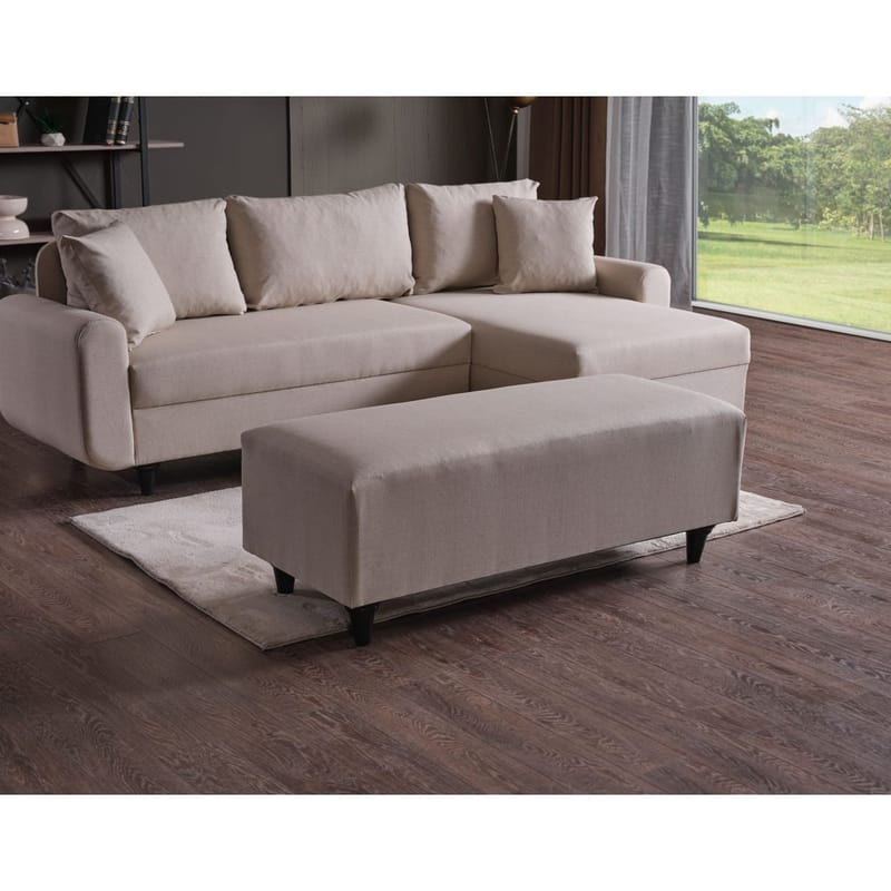 Torlan 3-seters Hjørnesovesofa - Beige - Møbler - Sofaer - Sovesofaer