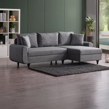 Torlan 3-seters Hjørnesovesofa - Grå - Møbler - Sofaer - Sovesofaer