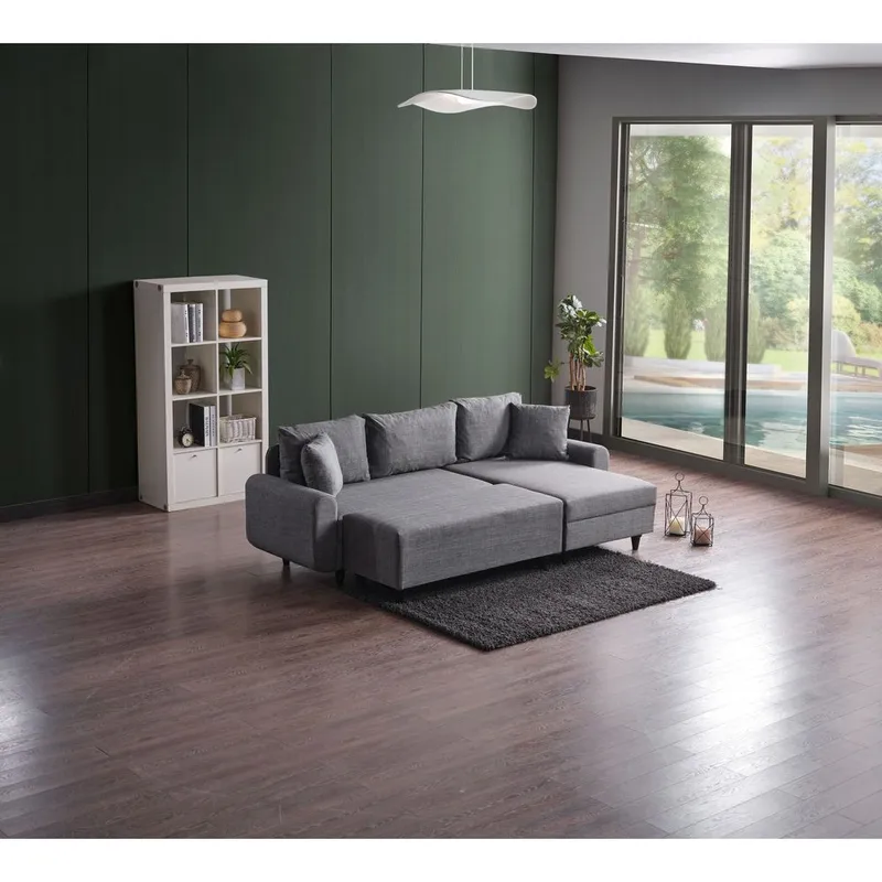 Torlan 3-seters Hjørnesovesofa - Grå - Møbler - Sofaer - Sovesofaer