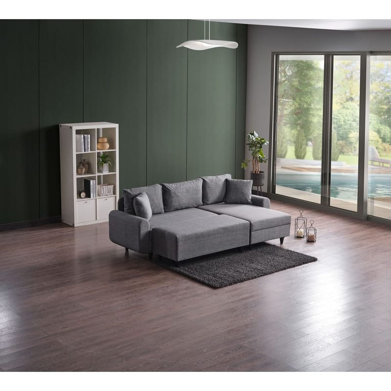 Torlan 3-seters Hjørnesovesofa - Grå - Møbler - Sofaer - Sovesofaer